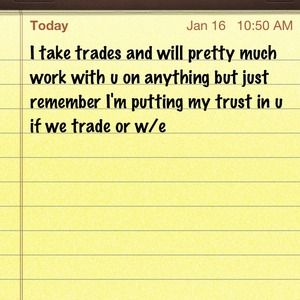 Trades and negotiations