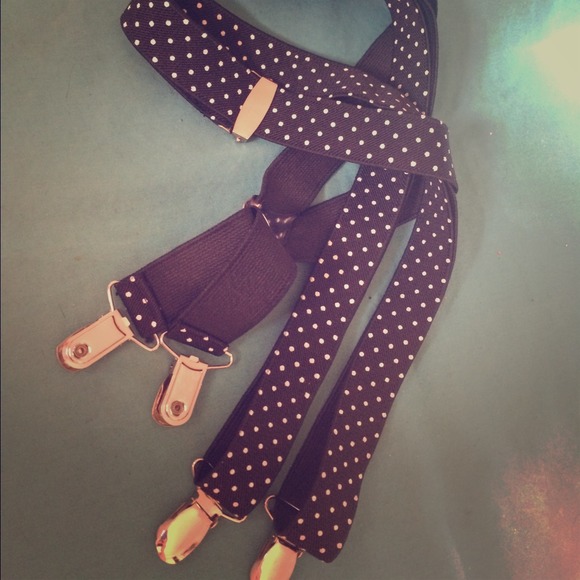 Polka dot suspenders