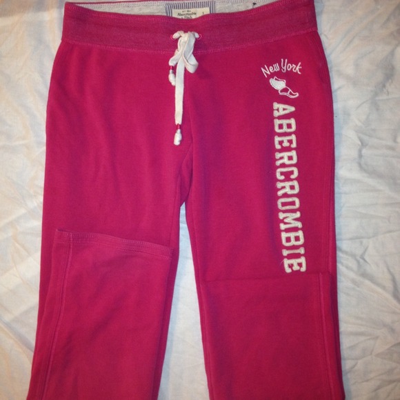 Hot pink Abercrombie and Fitch sweats