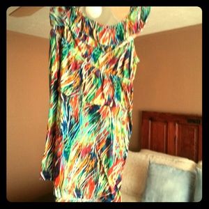 SOLD******One Shoulder Cotton Summer Dress