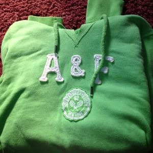 Lime green Abercrombie and Fitch hoodie