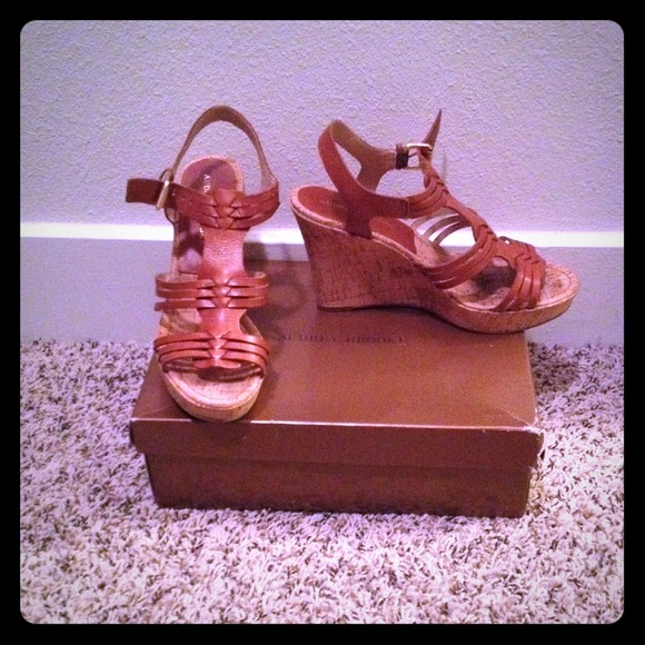 Audrey Brooke cork wedges