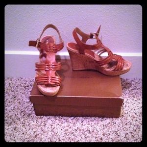 Audrey Brooke cork wedges