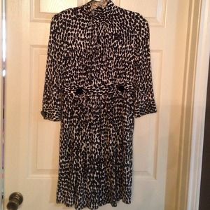 Milly black and white printed knit dress