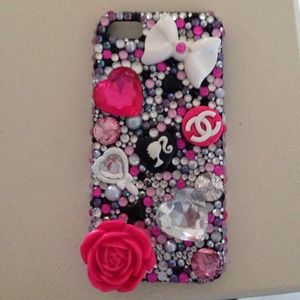 Custom rhinestoned iphone 5 case