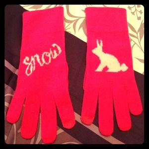 C Wonder snow bunny cashmere texting gloves