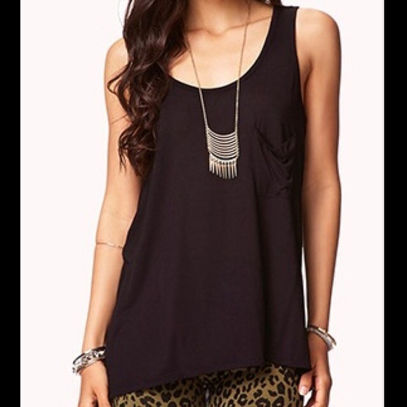 forever 21 black tank top