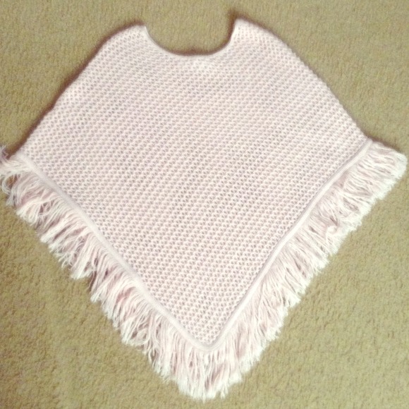 Light Pink Knitted  Pancho