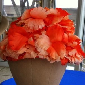 Vintage orange petal chapeau