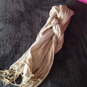 White and gold scarf