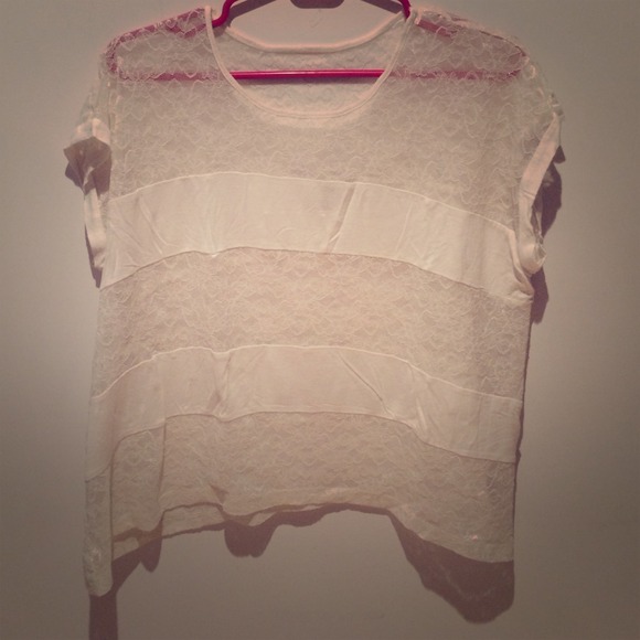 Lace and cotton tank