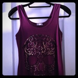 BUNDLE.! golden skull purple and black Maxi dress