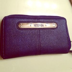 Continental Distressed Patent Leather Wallet