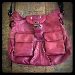 Bcbg red leather purse