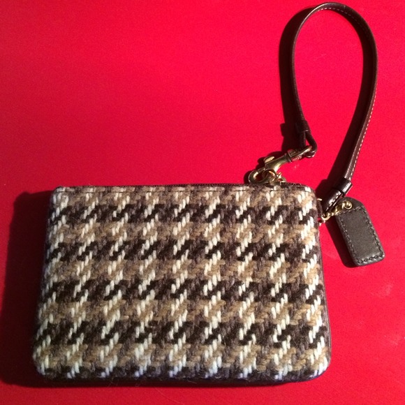 Authentic Coach Wristlet in Tweed