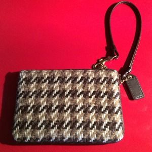 Authentic Coach Wristlet in Tweed