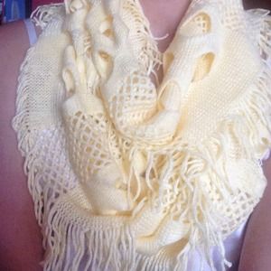Yellow infinity scarf
