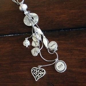 Silver Adjustable Charm Necklace