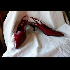 Red Prada slingbacks