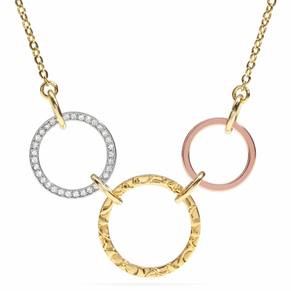NWOT ✨Coach Open Circles Necklace - Picture 3 of 4