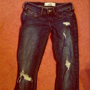 Hollister Dark Ripped Jeans