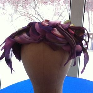 Vintage multi color petal chapeau