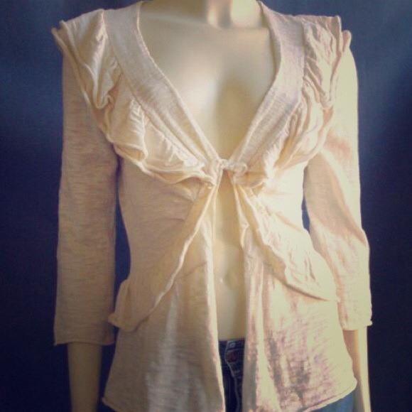 Anthropologie Moth ivory cardigan sweater