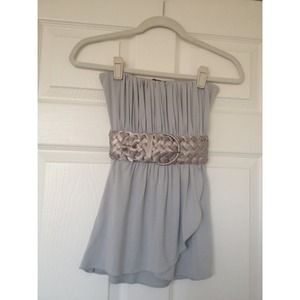 Sky Top - Leather Belted Detail - Size XS