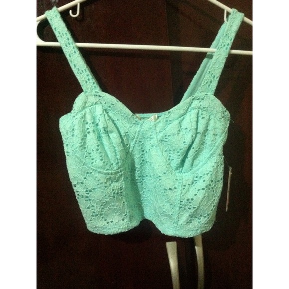 NWT Mint Bustier and Floral Leggings Bundle