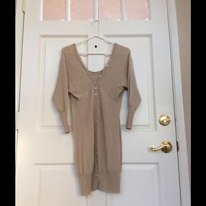 Sweater with open button back