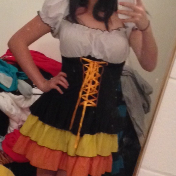 Cute candy corn witch costume