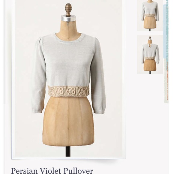 Anthropologie persian violet pullover top XS S 0 2