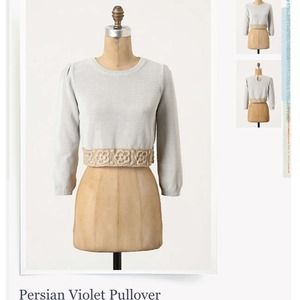 Anthropologie persian violet pullover top XS S 0 2
