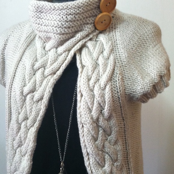 โจHPโจ Hand Knit Open Cardigan Sweater - Picture 2 of 4