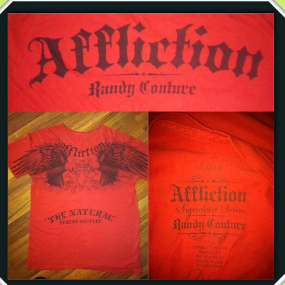 Guys xl randy couture Affliction Tshirt