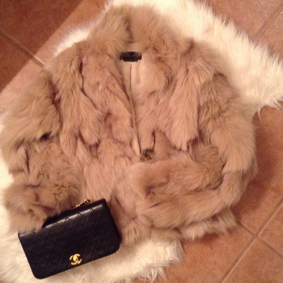 bcbg fur coat