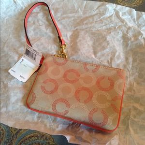 Authetic coach wristlet