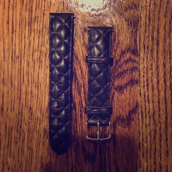 Michele leather watch strap