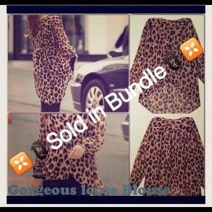 🔴SOLD IN BUNDLE🔴Leopard print loose blouse.