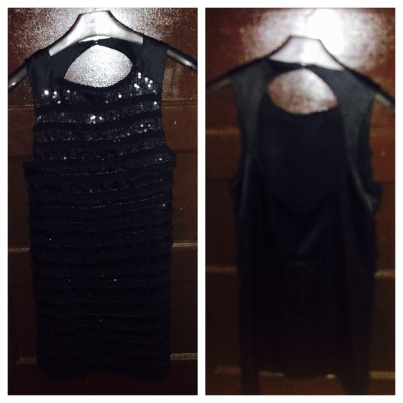Black Sequin cocktail dress