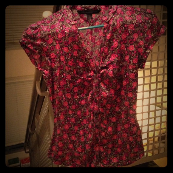 Floral print blouse by Express