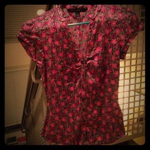 Floral print blouse by Express