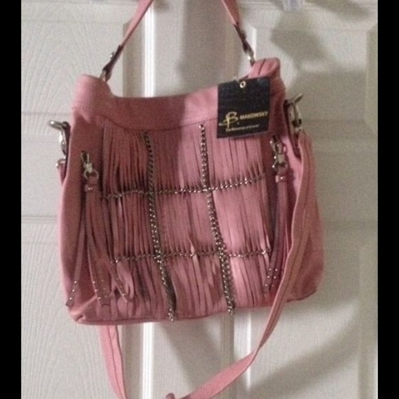 Pink B Makowsky shoulder / cross body bag