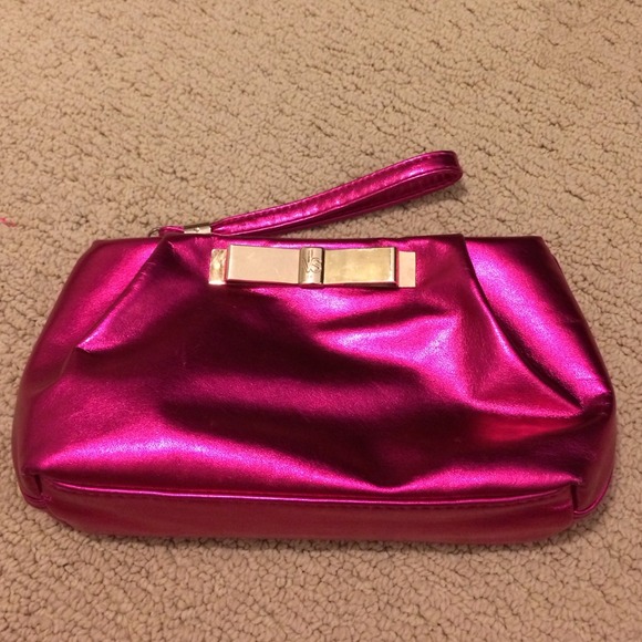 Metallic Victoria's Secret Clutch (Pink)