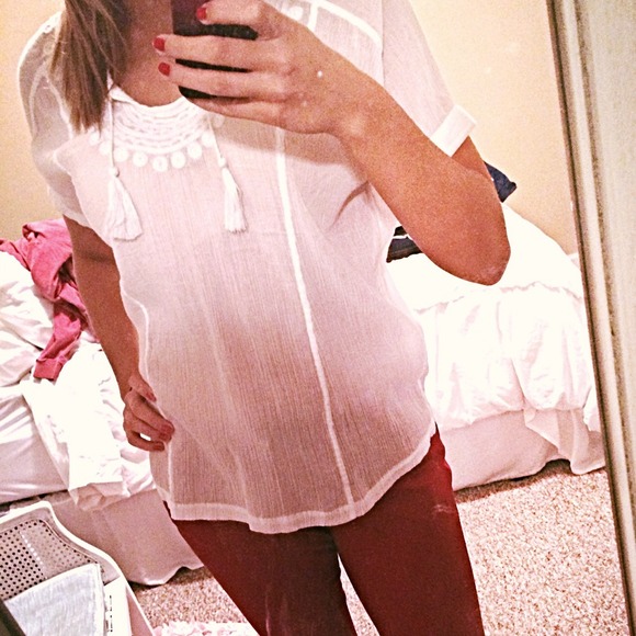 *NWT* Lucky brand sheer top - Picture 3 of 4