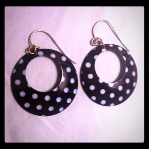 Polka Dot Dangling Earrings