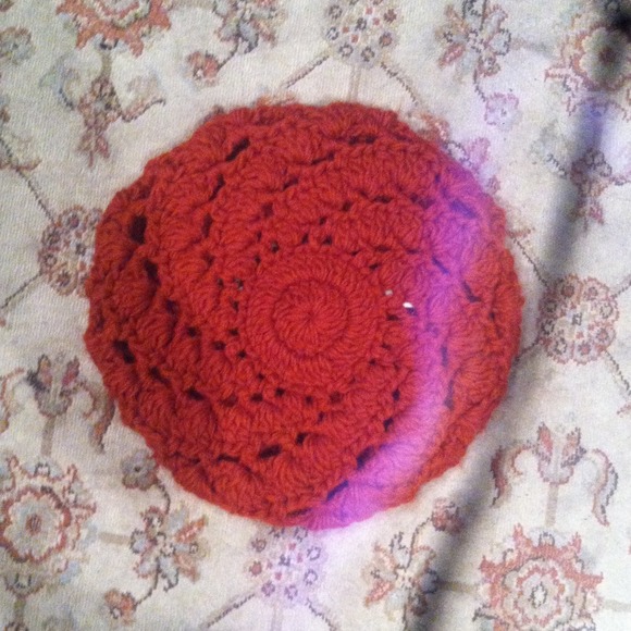 Burnt orange thick beanie SOLD