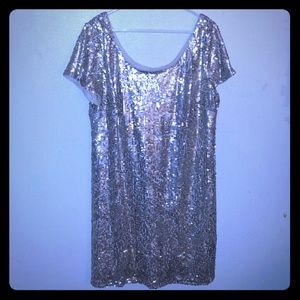Gold sequin dress