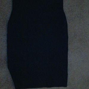 Knee length black bandage skirt