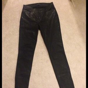 Black coated skinny jeans